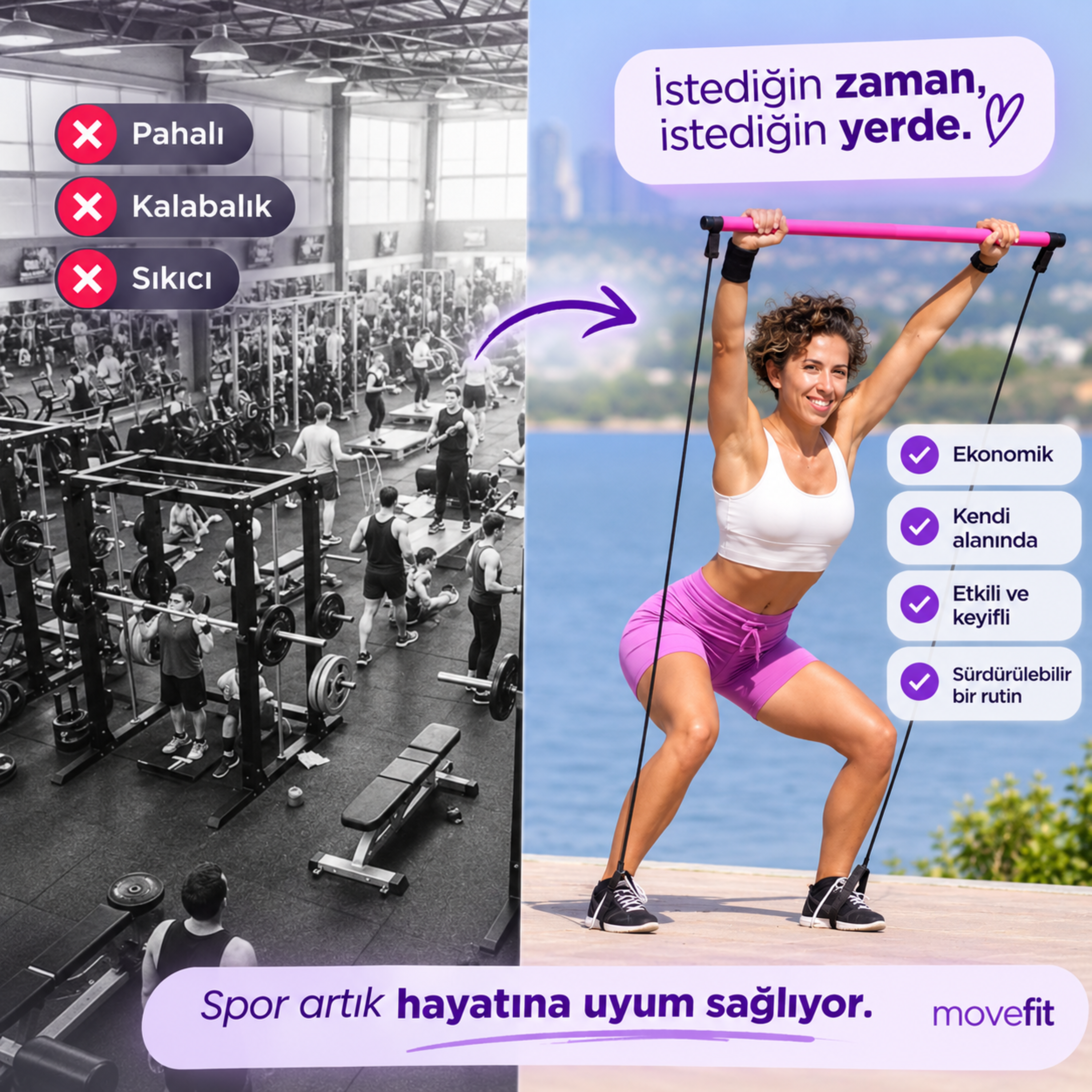 movefit Sıkılaştıran Pilates Barı
